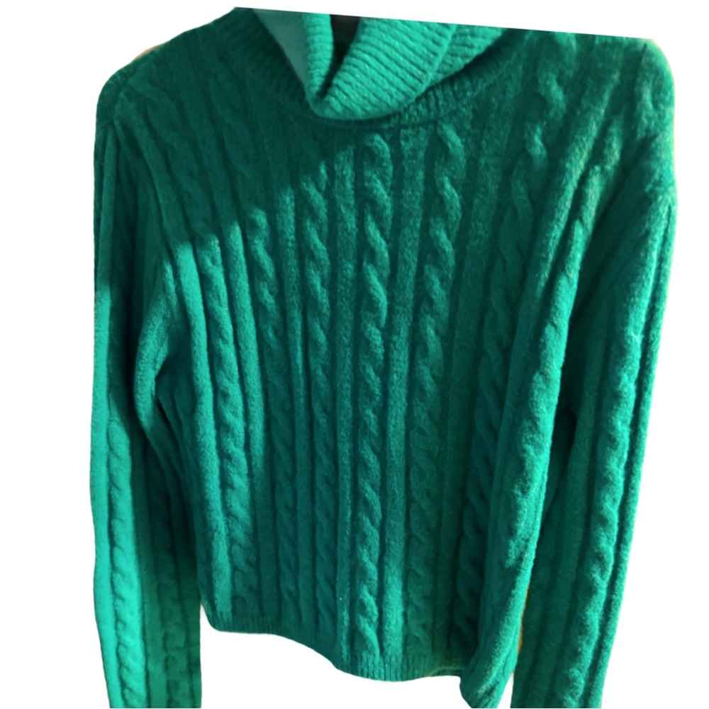 Green Cable Knit Sweater